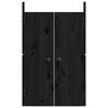 vidaXL Portes de cuisine d'ext&eacute;rieur MEPPEL 2 pcs noir bois de pin massif