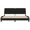 vidaXL Cadre de lit sans matelas noir 180x200 cm tissu
