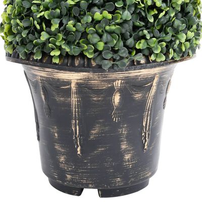 vidaXL Plante de buis artificiel en spirale avec pot Vert 59 cm