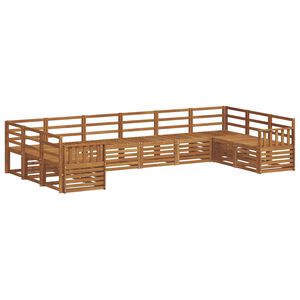 vidaXL Ensemble de canap&eacute;s d'ext&eacute;rieur 10 pc 10 place Naturel