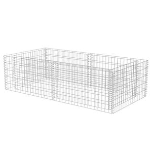 vidaXL Jardini&egrave;re &agrave; gabion Acier galvanis&eacute; 180 x 90 x 50 cm