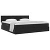 vidaXL Lit de Rangement avec matelas Noir 200 x 200 cm Velours