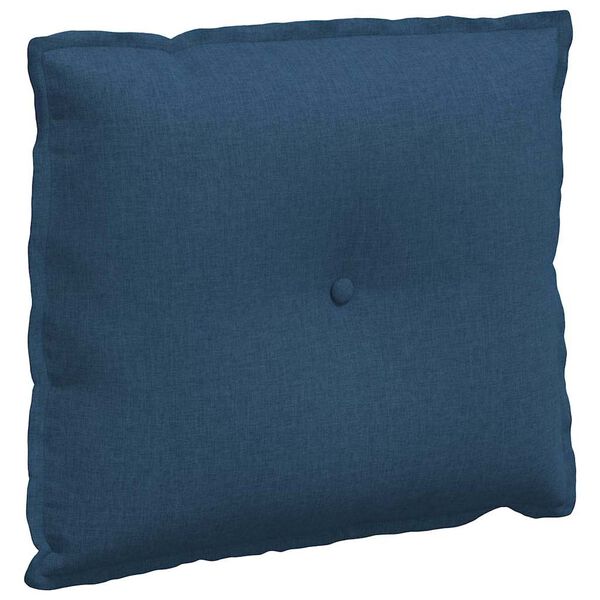 vidaXL Coussin de Dos Bleu 60 x 19 x 50 cm tissu