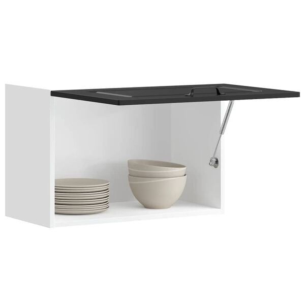 vidaXL Armoire murale de cuisine Kalmar noir bois d'ing&eacute;nierie