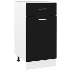 vidaXL Armoire &agrave; tiroirs "Lyon" Noir 40 x 46 x 81,5 cm Bois d'ing&eacute;nierie