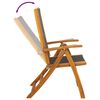 vidaXL Chaises de jardin pliantes lot de 4 acacia massif et textilène