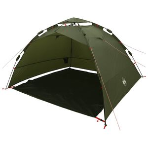 vidaXL Tente de p&ecirc;che 4 personnes vert olive lib&eacute;ration rapide