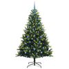 vidaXL Arbre de No&euml;l artificiel en silicone flexible 300 LEDs 210 cm