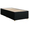 vidaXL Sommier &agrave; lattes de lit avec matelas Noir 90x190 cm Tissu