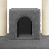 vidaXL Arbre à chat avec griffoirs en sisal Gris foncé 110 cm