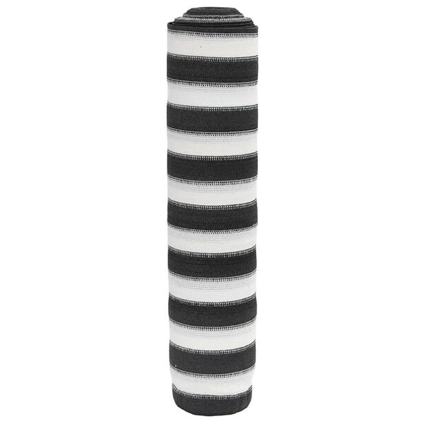 vidaXL Filet brise-vue anthracite et blanc 1,2x50 m PEHD 75 g/m&sup2;