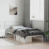 vidaXL Cadre de lit m&eacute;tal sans matelas et t&ecirc;te de lit blanc 100x190 cm