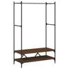 vidaXL Porte-v&ecirc;tements avec &eacute;tag&egrave;res ch&ecirc;ne marron bois d'ing&eacute;nierie