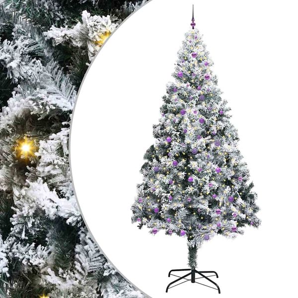 vidaXL Sapin de No&euml;l avec 300 LED avec support Vert 300 cm PVC
