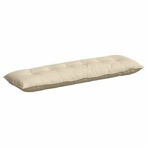 vidaXL Coussin de Dos Cr&egrave;me 160 x 19 x 50 cm tissu