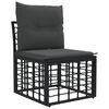 vidaXL Unit&eacute; de canap&eacute; sans accoudoir modulable pour ext&eacute;rieur Noir