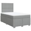 vidaXL Sommier &agrave; lattes de lit et matelas gris clair 120x190 cm tissu