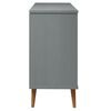 vidaXL Commode MOLDE Gris 113x40x80 cm Bois de pin massif