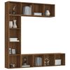 vidaXL Ensemble bibliothèque/meuble TV 3 pcs Chêne marron 180x30x180cm