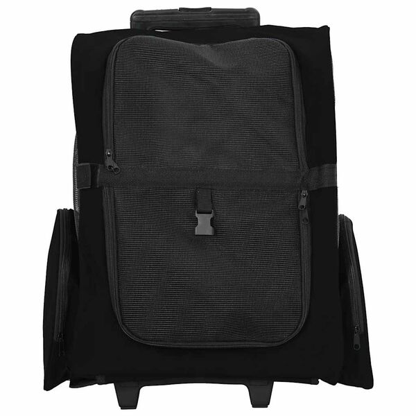 vidaXL Chariot pour animaux de compagnie 3 en 1 Design Noir 48 x 32 x (57-106) cm Tissu Oxford