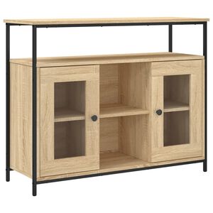 vidaXL Buffet ch&ecirc;ne sonoma 100x35x80 cm bois d'ing&eacute;nierie