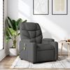 vidaXL Fauteuil inclinable de massage gris fonc&eacute; tissu