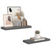 vidaXL &Eacute;tag&egrave;re murale flottante 2 pcs Gris brillant 60x23,5x3,8 cm MDF