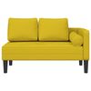 vidaXL Chaise longue avec coussins jaune velours