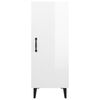 vidaXL Buffet Blanc brillant 34,5x34x90 cm Bois d'ingénierie