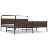 vidaXL Cadre de lit en m&eacute;tal sans matelas ch&ecirc;ne marron 200x200 cm