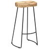 vidaXL Tabourets de bar Gavin lot de 2 bois de manguier massif