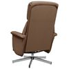 vidaXL Fauteuil inclinable avec repose-pieds marron tissu