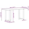 vidaXL Table de bar rectangulaire en ch&ecirc;ne massif avec bords naturels 200 x 80 x 92 cm