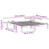 vidaXL Cadre de lit Naturel 180 x 200 cm Pin massif