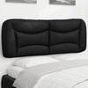vidaXL Coussin de t&ecirc;te de lit Hvar noir 120 cm similicuir
