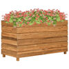 vidaXL Lit sur&eacute;lev&eacute; 100x40x55 cm bois de teck recycl&eacute; et acier