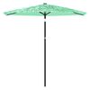 vidaXL Parasol de jardin avec m&acirc;t en acier vert 268x268x226 cm