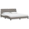 vidaXL Lit avec matelas taupe 180x200 cm tissu