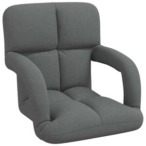 vidaXL Fauteuil de sol ajustable Gris fonc&eacute; 58 x 62 x 58 cm Tissu