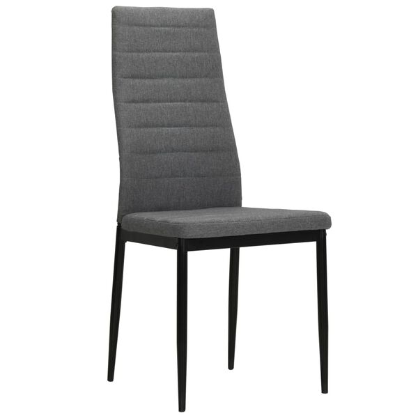 vidaXL Chaises &agrave; manger lot de 2 gris clair tissu