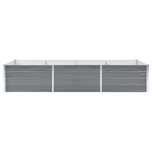 vidaXL Lit sur&eacute;lev&eacute; de jardin Acier galvanis&eacute; 240x80x45 cm Gris