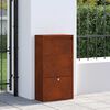vidaXL Bo&icirc;te de d&eacute;p&ocirc;t de colis avec porte Marron 44 x 22 x 82 cm Acier