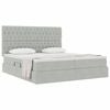 vidaXL Lit de Rangement avec matelas Gris clair 180 x 200 cm Velours