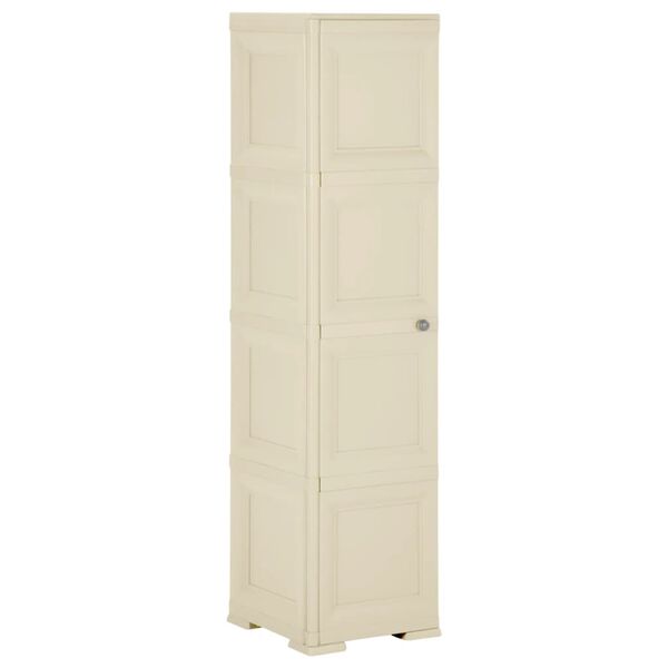 vidaXL Armoire plastique 40x43x164 cm design de bois blanc angora