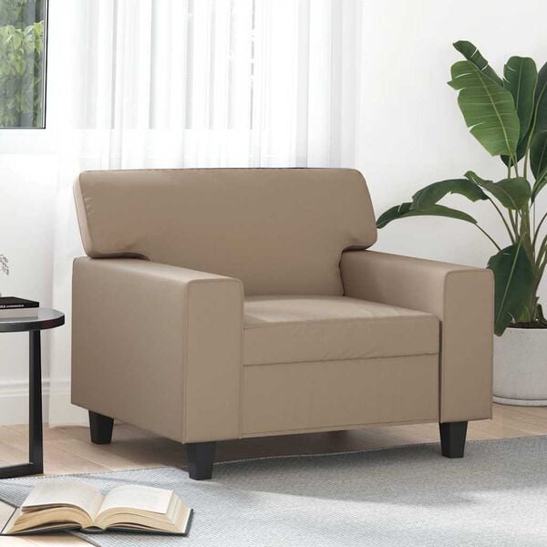 vidaXL Fauteuil Cappuccino 60 cm Similicuir