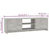 vidaXL Meuble TV Gris béton 120x30x37,5 cm Bois d'ingénierie