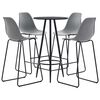 vidaXL Ensemble de bar 5 pcs Plastique Gris