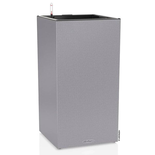 LECHUZA Jardini&egrave;re CANTO Stone 40 LED High ALL-IN-ONE 40x40 cm