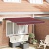 vidaXL Auvent R&eacute;tractable Bordeaux 350 x 200 x 165 cm tissu