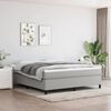 vidaXL Sommier &agrave; lattes de lit avec matelas Gris clair 180x200cm Tissu